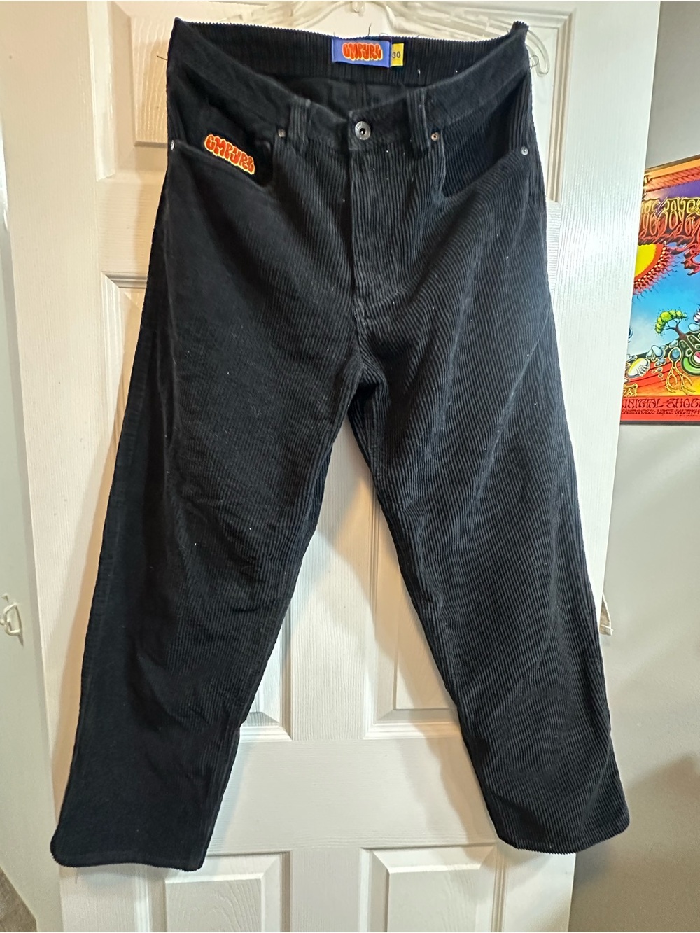 Empyre Black Corduroy Straight-Leg Pants